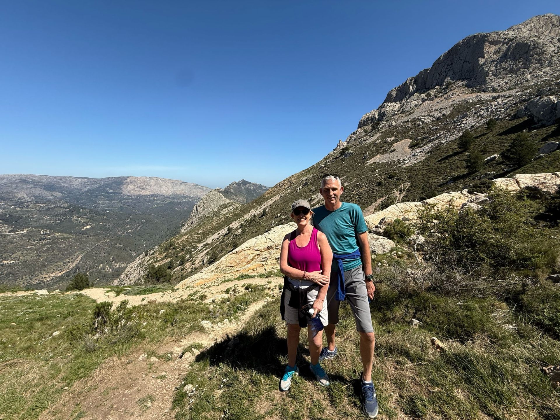 Mountain hiking with views